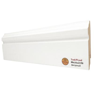 Плинтус ламинированный TECKWOOD Белый фигурный 2150*80*16 мм