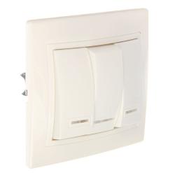 Выключатель TDM Таймыр 3 клавиши с подсветкой белый SQ1814-0006