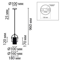 Подвес ODEON Jane 6593/1 Латунь