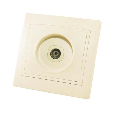 Розетка телевизионная TDM Таймыр TV слоновая кость