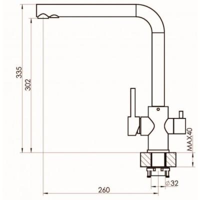 Смеситель для кухни FLORENTINA Альдо Жасмин Смеситель для кухни FLORENTINA Альдо Жасмин