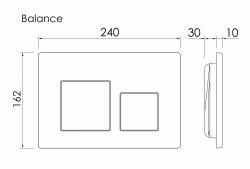 Клавиша смыва CERAMICA NOVA Balance Square CN12-002BG