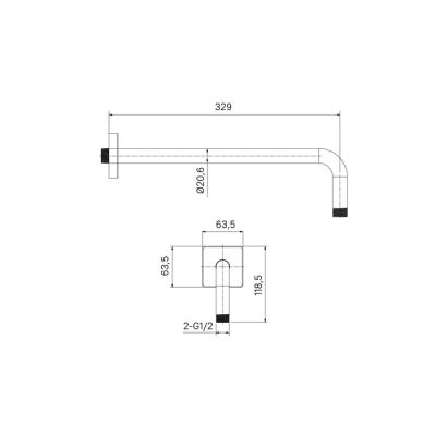 Крепление для верхнего душа IDDIS SLI39CSi61