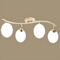 Люстра ЛАЙТ СФЕРА 1277FC/4 WT+FGD+WT Белый, золото