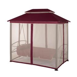 Беседка-качели УДАЧНАЯ МЕБЕЛЬ Пальмира Винный 257*177*243 см
