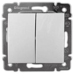 Механизм переключателя LEGRAND Valena 2 клавиши белый 774408