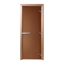 Дверь для бани DOORWOOD Бронза матовая левое 2100*700 мм
