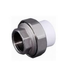 Муфта ПП ВЕКПЛАСТ полипропилен комбинированная разъемная 32 мм 1" ВР