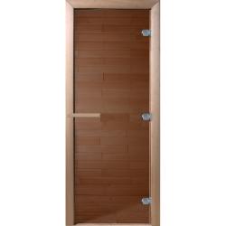 Дверь для бани DOORWOOD Теплый день Бронза правое 1900*700 мм DW01124