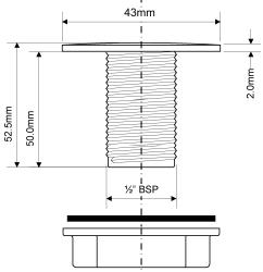 Заглушка MCALPINE TAPSTOP50-IW