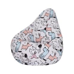 Кресло-мешок DREAMBAG Dogs Серый 95*135 см