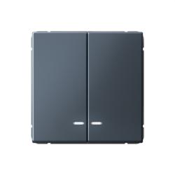 Механизм выключателя SYSTEME ELECTRIC Art Gallery 2 клавиши с подсветкой грифель GAL000753