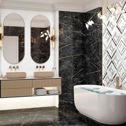 Плитка базовая DELACORA Bohema White 24,6*74 см