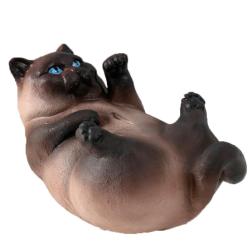 (АКЦИЯ) Копилка 21см Кот Зефир, гипс корич. /G015-13-101K/Яблоко/