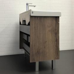 Тумба с раковиной COMFORTY Никосия 80 дуб темный 