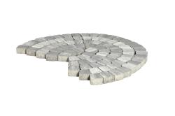 Плитка тротуарная BRAER Классико круговая Колормикс Туман