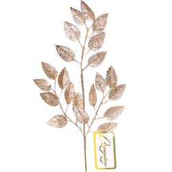 Декоративная веточка СЕРПАНТИН Волшебные листья шампань 50 см