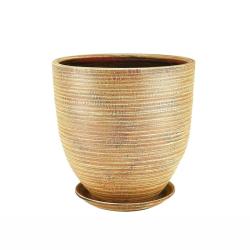 Горшок керамический САДЫ АУРИКИ Эко Бежевый 4 л