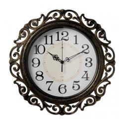 Часы настенные 40,5см Ажурный круг, черн.зол /4126-002/Рубин/