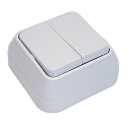 Выключатель MAKEL 2 клавиши белый 45103