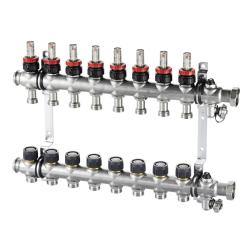Коллектор нержавеющий OVENTROP Multidis SF с расходомерами 10 выходов 1*3/4" EK 1404360