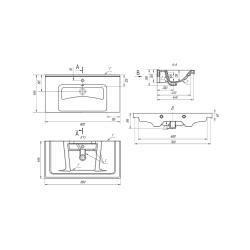 Тумба с раковиной RUVANN Tvils 80 