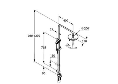 Душевая система KLUDI Dual Shower System 6609105-00