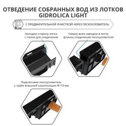 Лоток GIDROLICA Light с пластиковой ячеистой решеткой 1000*115*96 мм 08071