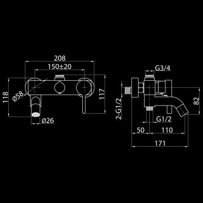 Душевая система ELGHANSA 2330524-2L Set-20