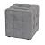 Пуф Лотос велюр 40*40*42 серый /DreamBag/