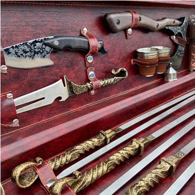 Набор шашлычный Чемодан Бордо