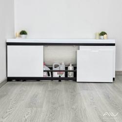 Экран для ванны ALAVANN Rita Black 170 белый 167 см