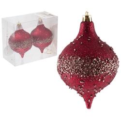 Набор елочных украшений ВОЛШЕБНАЯ СТРАНА Бордо 13*7,5 см