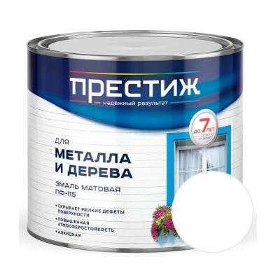 Эмаль ПРЕСТИЖ ПФ-115 Белый матовый 1,9 кг