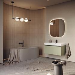 Тумба с раковиной AQWELLA Pure 100 шалфей зеленый