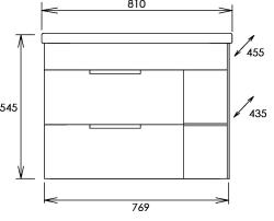Тумба с раковиной ONIKA Легран 80 R