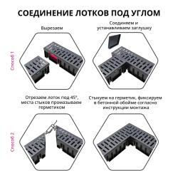 Лоток GIDROLICA Light с оцинкованной решеткой 1000*115*96 мм 080066