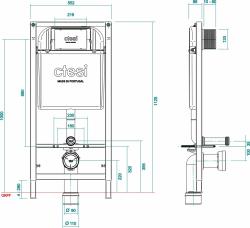 Инсталляция для унитаза CTESI Solid BK0200240