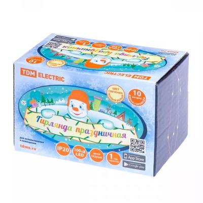 Гирлянда Нить TDM 1 режим белый теплый 10 м