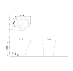 Унитаз приставной CREO CERAMIQUE Paris