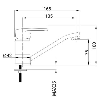 Смеситель для умывальника JUGUNI Pegas 0402.603