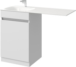 Тумба с раковиной AQWELLA Forma 115 левая с корзиной