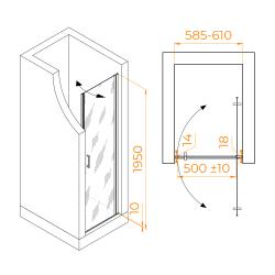 Душевая дверь RGW LE-003 60 см
