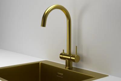 Смеситель для кухни GRANULA Золото сатин KS-7104