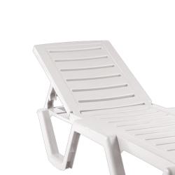 Шезлонг ЭЛЛАСТИК-ПЛАСТ Атлант Белый 190*70*45 см