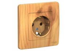 Розетка SYSTEME ELECTRIC Blanca с заземлением ясень BLNRS001015