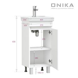 Тумба с раковиной ONIKA Милтон Квадро 40 