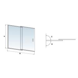 Штора на ванну RGW SC-40 стекло прозрачное