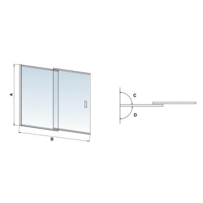 Штора на ванну RGW SC-40 стекло прозрачное