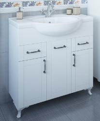 Тумба с раковиной SANFLOR Глория 85 белый Сенеж